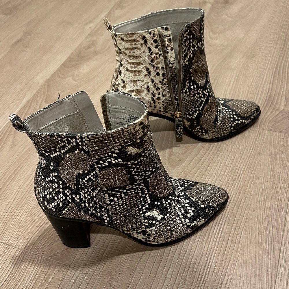 Snakeskin Ankle Boots